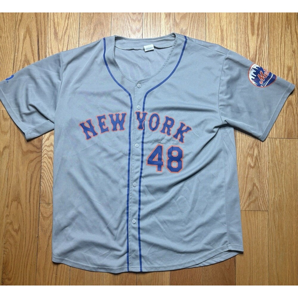 New York Mets Jacob deGrom MLB giveaway jersey 2021 SGA, gray, size XL